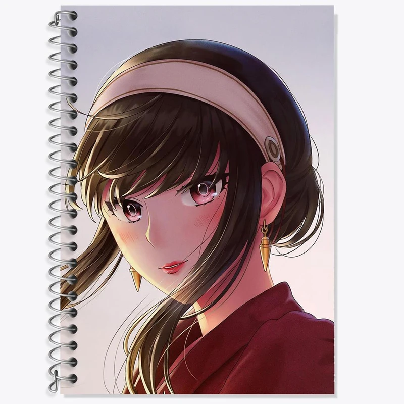 دفتر زبان 50 برگ خندالو مدل دو خط طرح یور فورجر انیمه اسپای ایکس فمیلی Spy x Family کد 15553