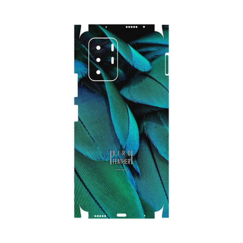 برچسب پوششی ماهوت مدل Green Feather-FullSkin مناسب برای گوشی موبایل شیائومی Poco X3 GT 5G