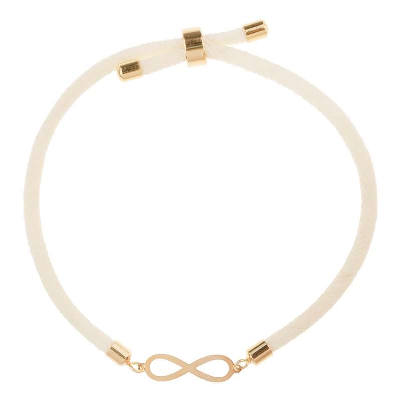 دستبند طلا 18 عیار دخترانه وی وی گلد گالری مدل بی نهایت کد WS2209