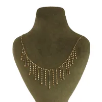 گردنبند طلا 18 عیار زنانه با زنجیر پولکی گالری تاج آبادی مدل T-252