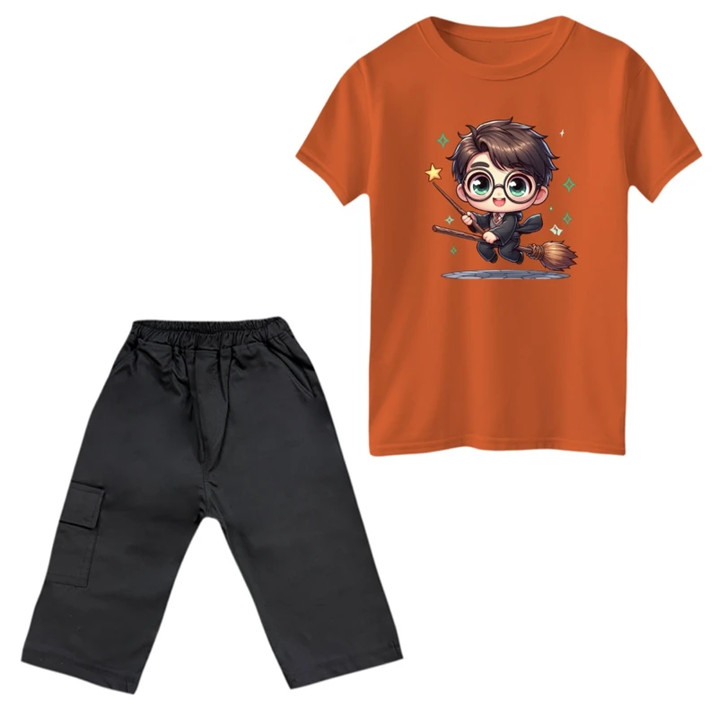 ست تی‌شرت و شلوارک پسرانه مدل هری پاتر کد 9