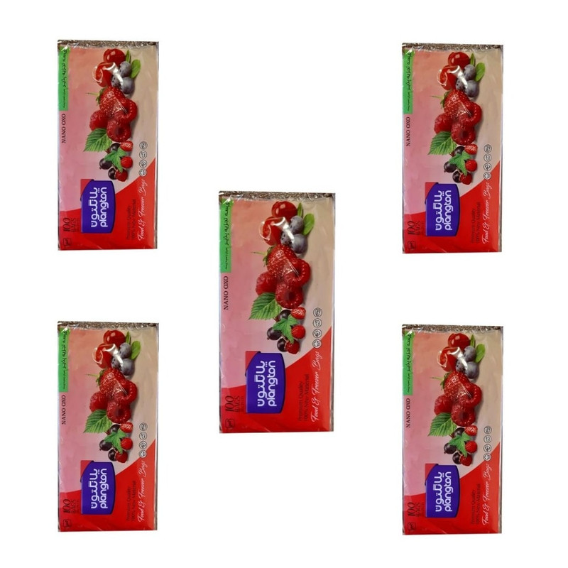 کیسه فریزر پلانگتون مدل naylooni بسته 100 عددی مجموعه 5 عددی