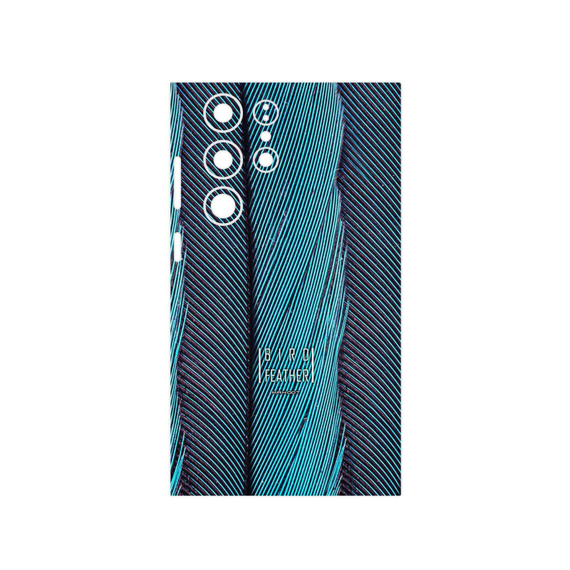 برچسب پوششی ماهوت مدل Turquoise feathers مناسب برای گوشی موبایل سامسونگ Galaxy S23 Ultra