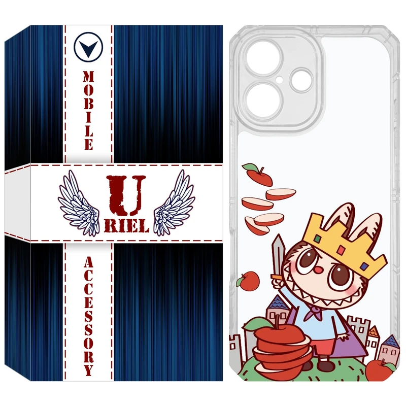 کاور یوریل مدل Clear کد 115 طرح لبوبو Labubu مناسب برای گوشی موبایل اپل iPhone 16