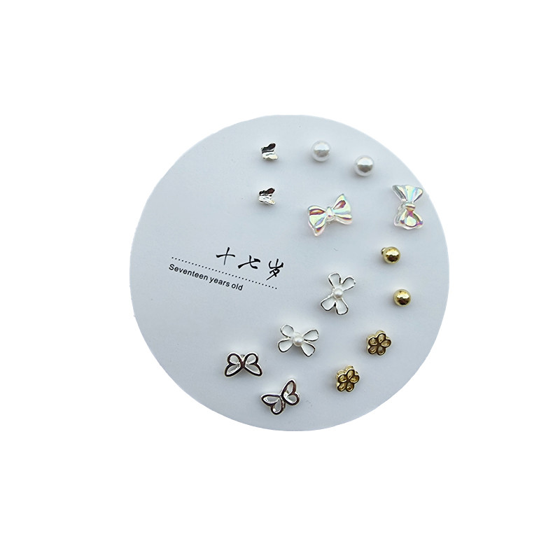 گوشواره دخترانه مدل خاله سیما مجموعه 7 عددی گوشواره دخترانه مدل خاله سیما مجموعه 7 عددی