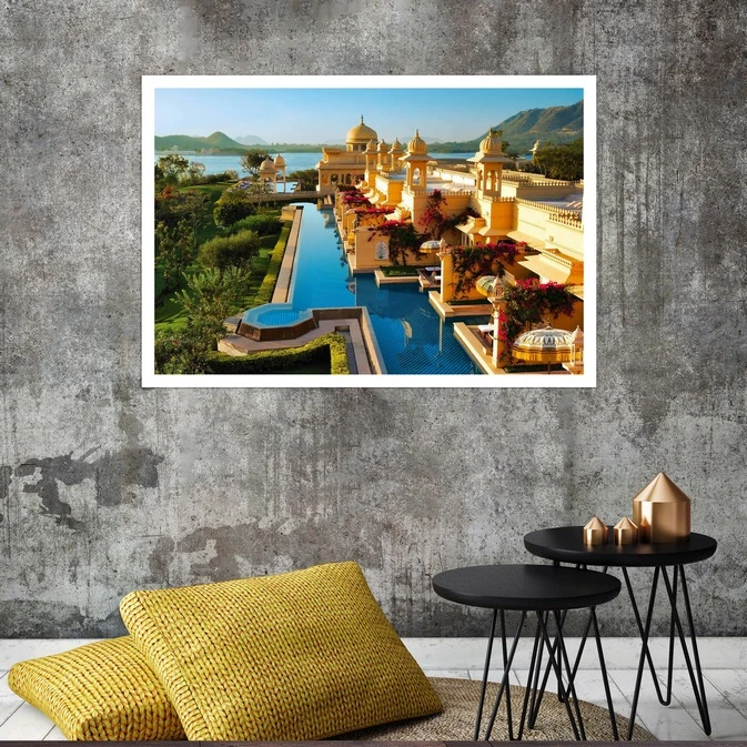 تابلو بکلیت طرح هتل اوبروی دهلی نو مدل قاب شاسی W-s8058