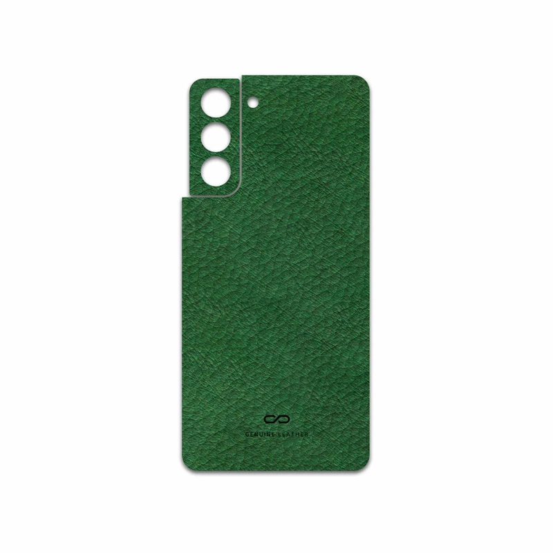 برچسب پوششی ماهوت مدل Green-Leather مناسب برای گوشی موبایل سامسونگ Galaxy S21 5G