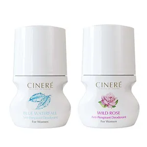 رول ضد تعریق زنانه سینره مدل Blue waterfall Wild Rose حجم 50 میلی لیتر مجموعه 2 عددی