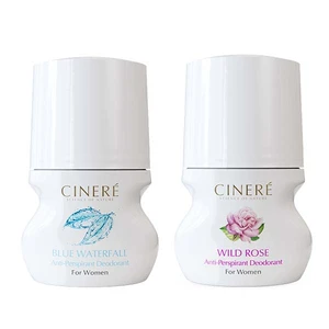 رول ضد تعریق زنانه سینره مدل Blue waterfall Wild Rose حجم 50 میلی لیتر مجموعه 2 عددی