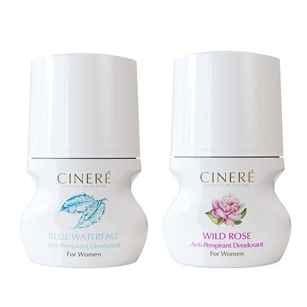 رول ضد تعریق زنانه سینره مدل Blue waterfall Wild Rose حجم 50 میلی لیتر مجموعه 2 عددی