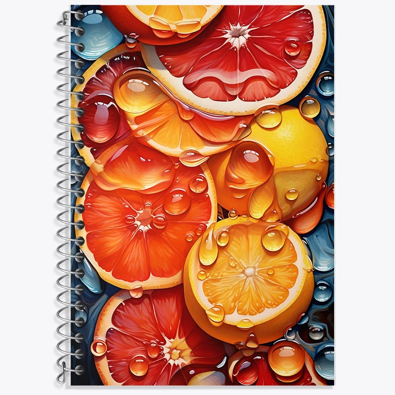 دفتر زبان 50 برگ خندالو مدل سه خط طرح پرتغال کد F5929