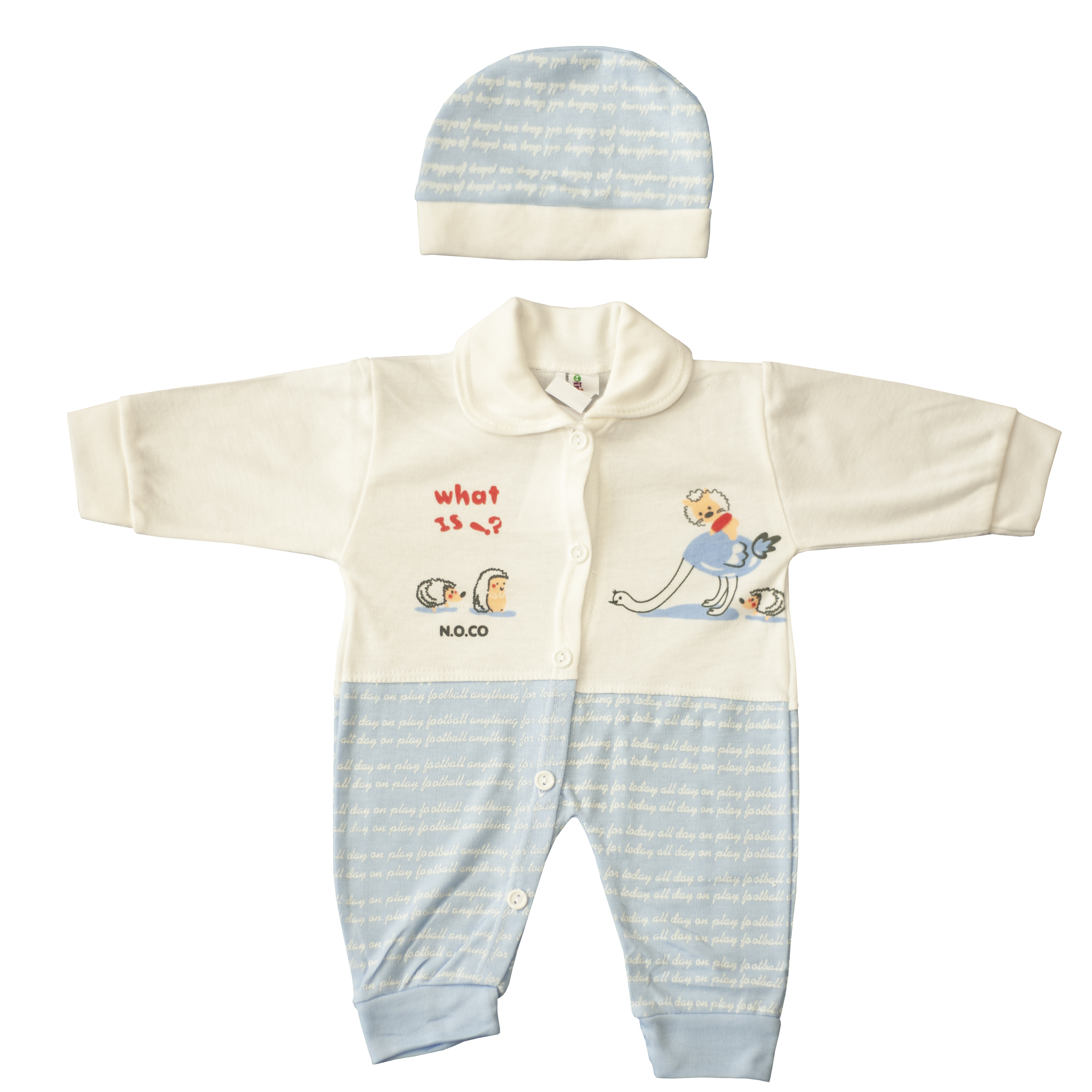 ست سرهمی و کلاه نوزادی کد O39