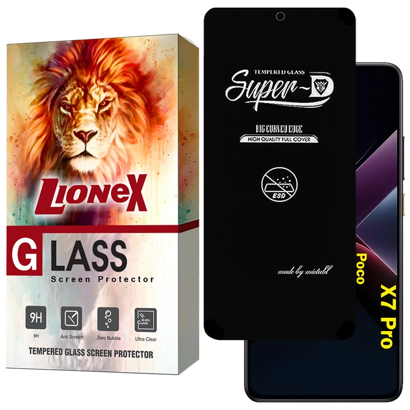 محافظ صفحه نمایش لایونکس مدل SUPERDNL مناسب برای گوشی موبایل شیائومی Poco X7 Pro