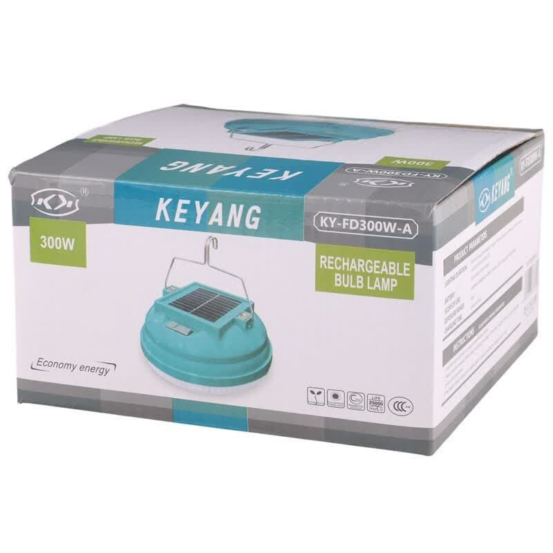 چراغ کمپینگ کیانگ مدل KY-FD300W-A خورشیدی با نور مهتابی