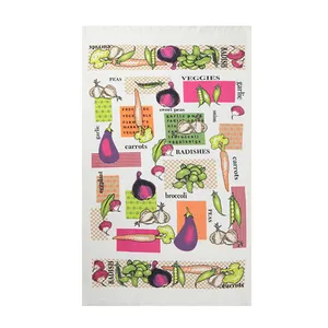  حوله آشپزخانه آکیپک مدل vegetables ابعاد 60×40 سانتی متر