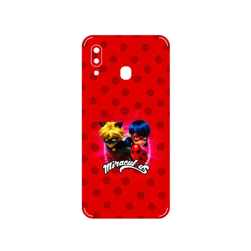 برچسب پوششی ماهوت مدل Ladybug and Cat Noir مناسب برای گوشی موبایل سامسونگ Galaxy A20e