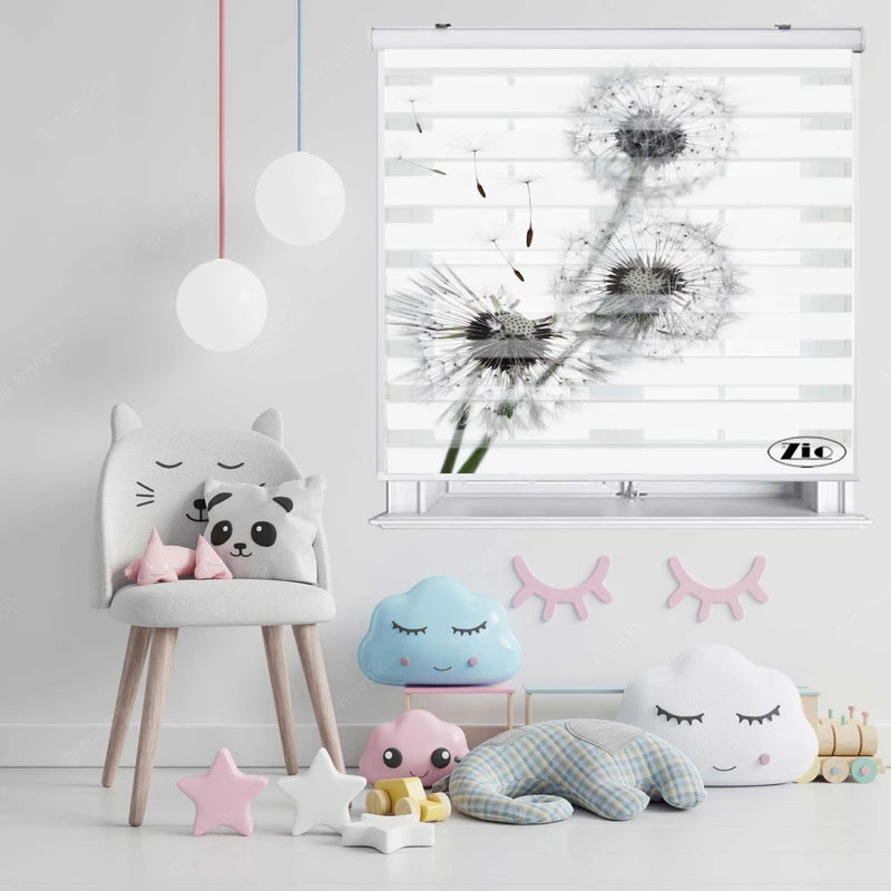 پرده زبرا زیو کد L5049 سایز 150X150 سانتی متر