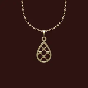 گردنبند طلا 18 عیار زنانه مدوپد مدل هندسی کد W2-1-1193