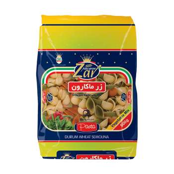 ماکارونی شلز سبزیجات زر ماکارون مقدار 500 گرم