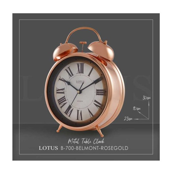 ساعت رومیزی لوتوس مدل B-700-BELMONT-ROSEGOLD