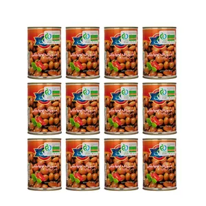 کنسرو خوراک لوبیا چیتی رازک - 420 گرم بسته 12 عددی