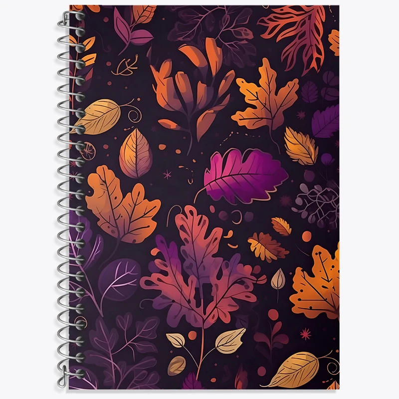 دفتر نت موسیقی 50 برگ خندالو طرح پترن برگ پاییزی کد N5405