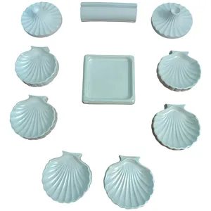 مجموعه ظروف هفت سین ده پارچه مدل صدف