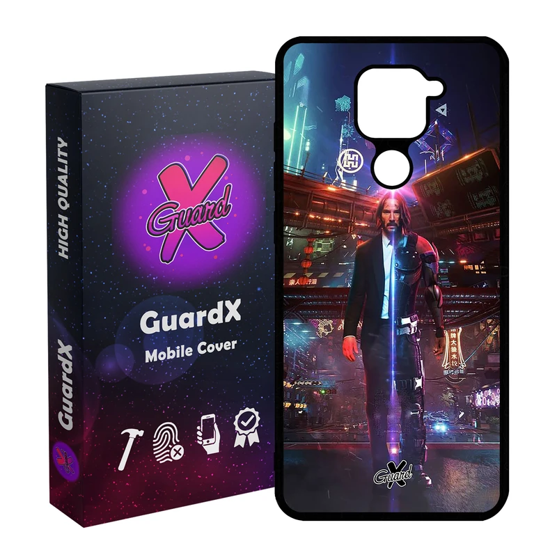 کاور گارد ایکس طرح John Wick مدل Glass10077 مناسب برای گوشی موبایل شیائومی Redmi Note 9