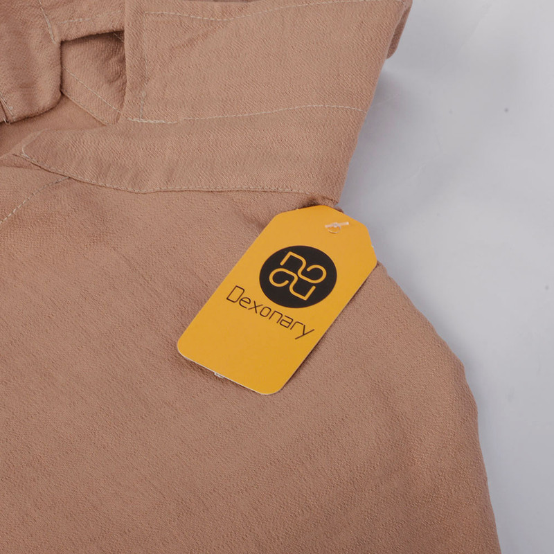 شومیز آستین بلند زنانه دکسونری مدل 256004009 جیب دار گلدوزی رنگ کرم