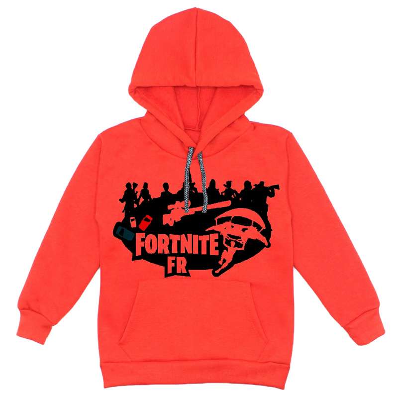 هودی پسرانه مدل فورتی نایت W21 رنگ قرمز 