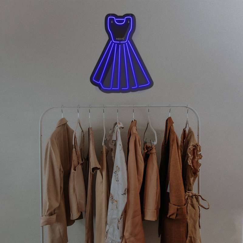 چراغ دیواری نئون دیزاین مدل Women-Clothes-BL_BL