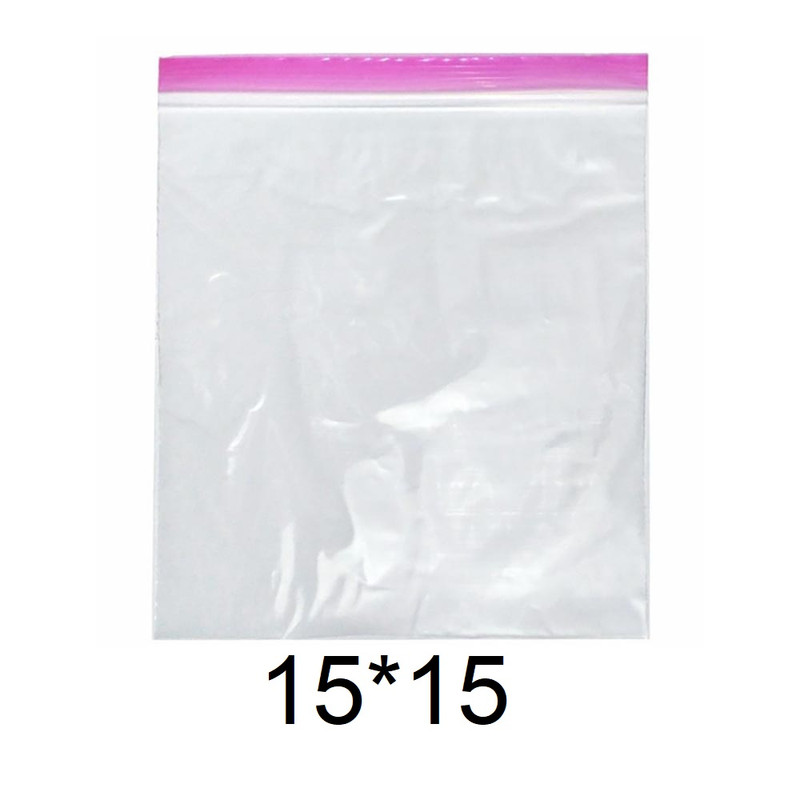 کیسه زیپ دار مدل دو زیپ کد 15x15 بسته 100 عددی