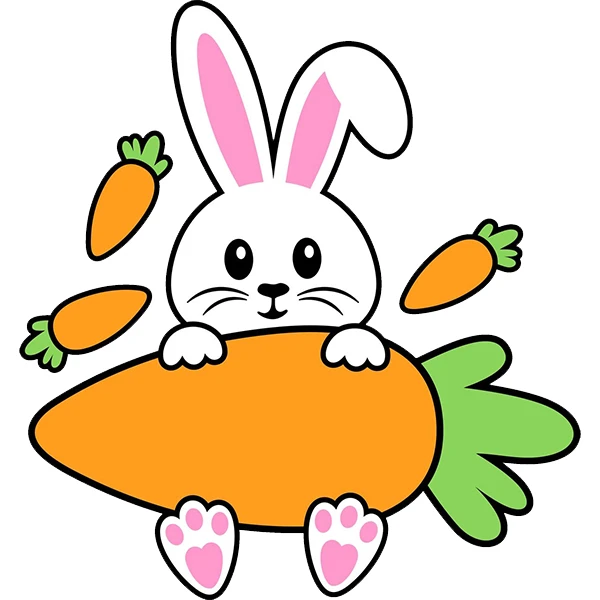 استیکر پارچه و لباس پاد آفرین طرح خرگوشی کد 3628