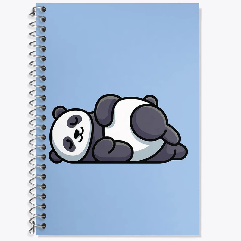 دفتر زبان 50 برگ خندالو مدل سه خط طرح حیوانات بامزه پاندا کد 28177