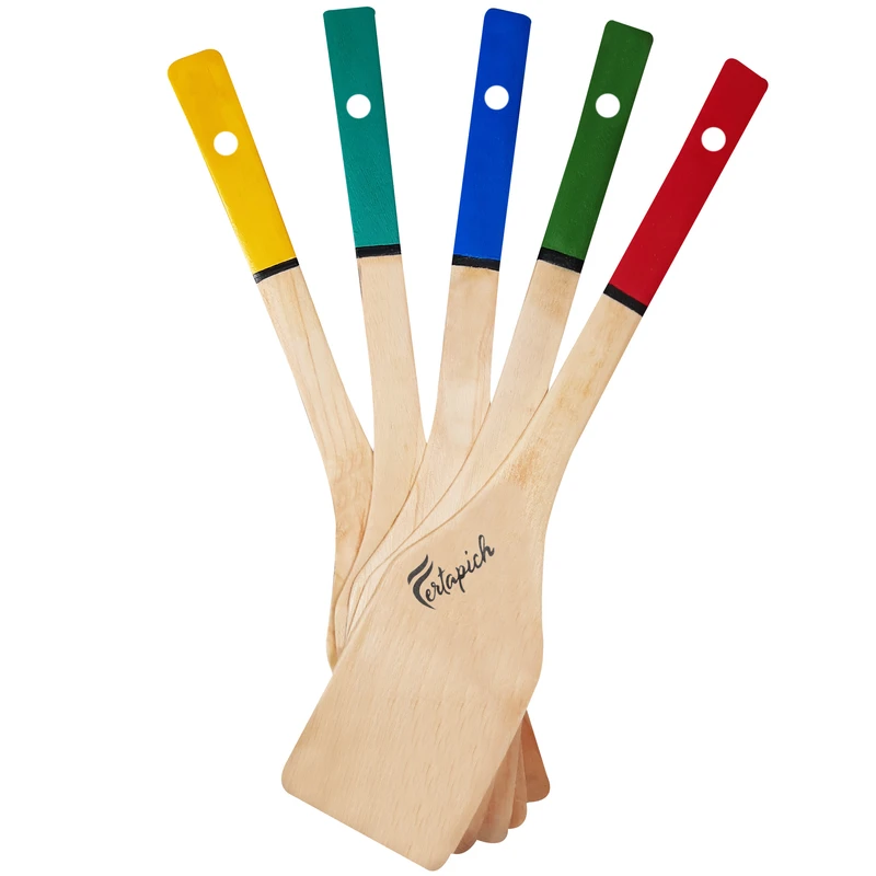 کفگیر آشپزی فرتاپیچ مدل چوبی کد SK08 بسته 5 عددی