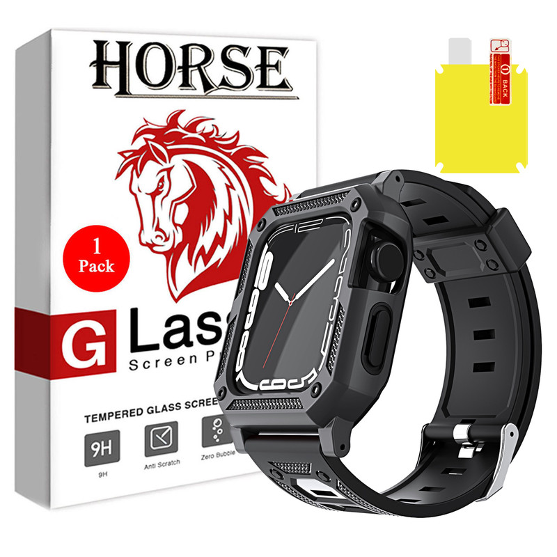 بند  هورس مدل ARM مناسب برای اپل واچ 44میلیمتری به همراه کاور و محافظ صفحه نمایش نانو