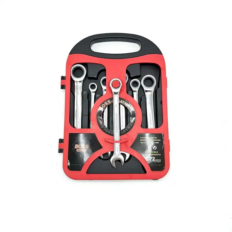 آچار یکسر تخت یکسر جغجغه ای باس مدل LIFE_STYLE مجموعه 7 عددی