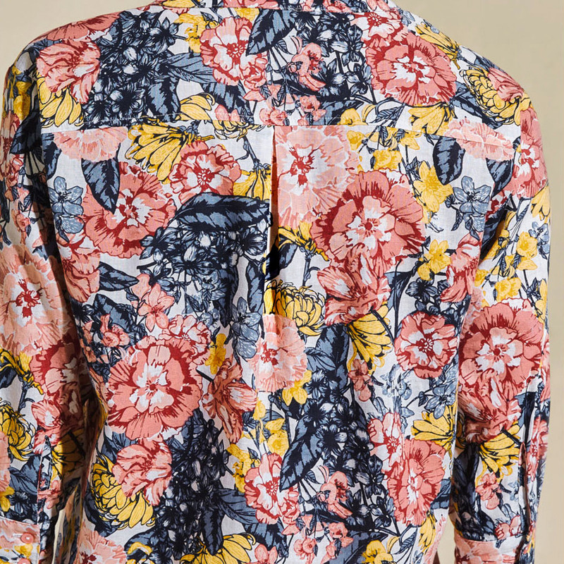 بلوز آستین سه ربع زنانه اسمارا مدل گلدار کد SF 26