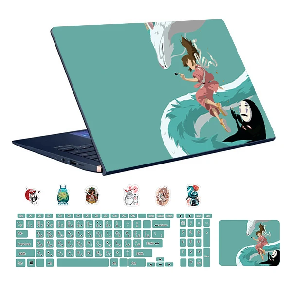   استیکر لپ تاپ توییجین و موییجین طرح Anime کد 01 مناسب برای لپ تاپ 15.6 اینچ به همراه برچسب حروف فارسی کیبورد 