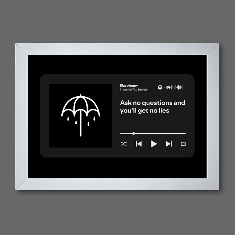 تابلو مدل متن دار طرح Blasphemy 