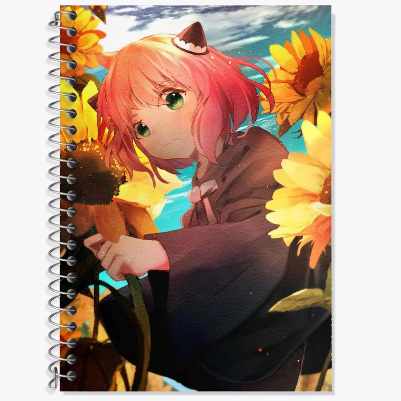 دفتر زبان 50 برگ خندالو مدل دو خط طرح انیالوید انیمه اسپای ایکس فمیلی Spy X Family کد 22215