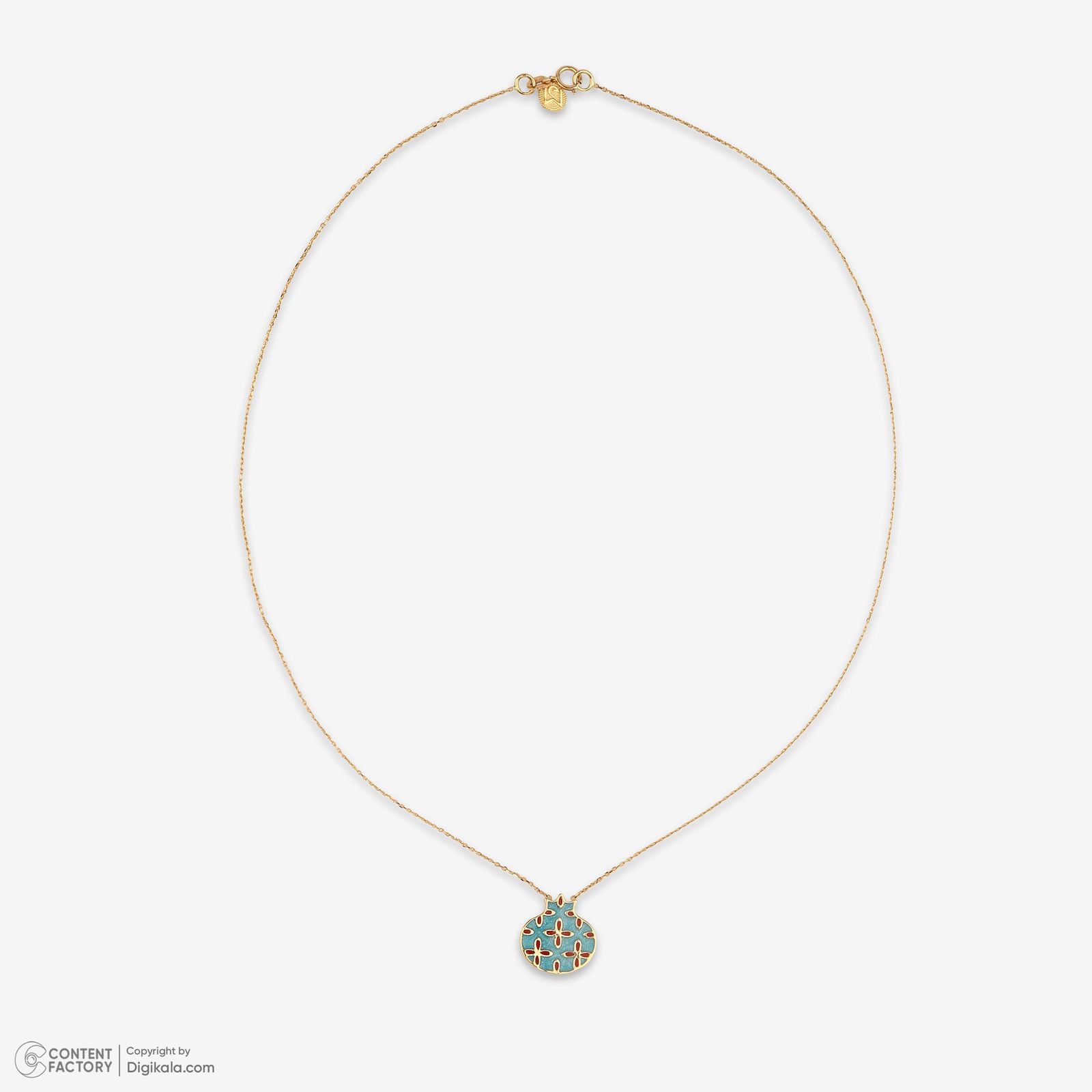 گردنبند طلا 18 عیار زنانه با زنجیر حلقهای (فلامینگو) وی گالری مدل انار کد NA7299 -  - 4