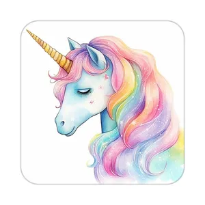 زیر لیوانی کاکتی طرح اسب تک شاخ و یونیکورن مدل mp33029