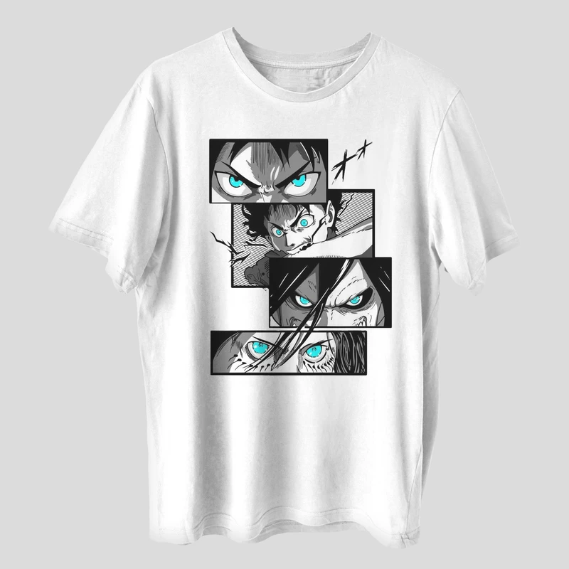 تی شرت آستین کوتاه مردانه مدل انیمه اتک ان تایتان کد anm456