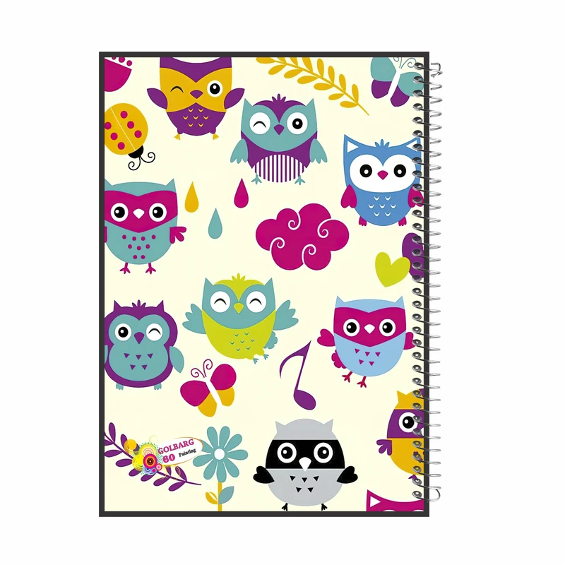 دفتر نقاشی 60  برگ گلبرگ مدل جغد کد 2134