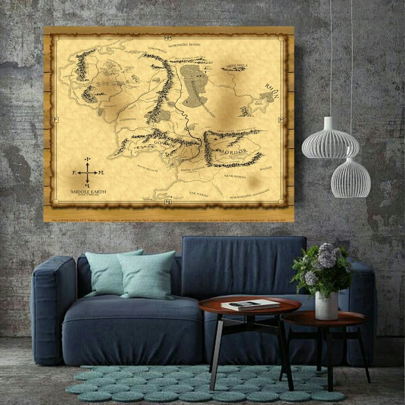 پوستر طرح نقشه جهان مدل PO1277