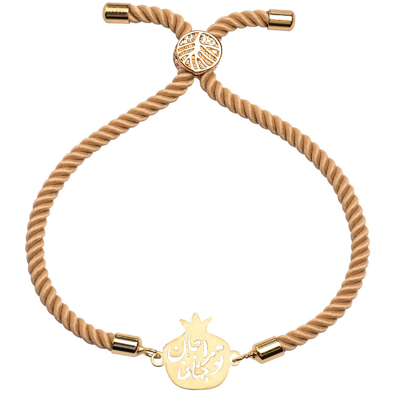 دستبند طلا 18 عیار زنانه الن نار مدل جان و جهاني ELN1347
