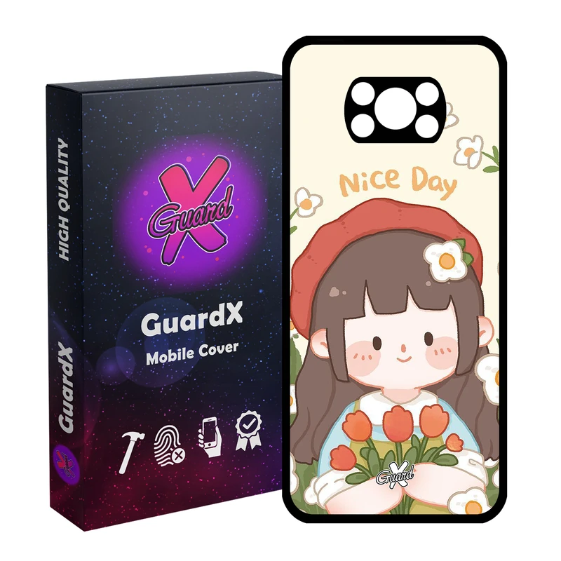 کاور گارد ایکس طرح Girl مدل Glass10633 مناسب برای گوشی موبایل شیائومی Poco X3 NFC/Poco X3/Poco X3 Pro