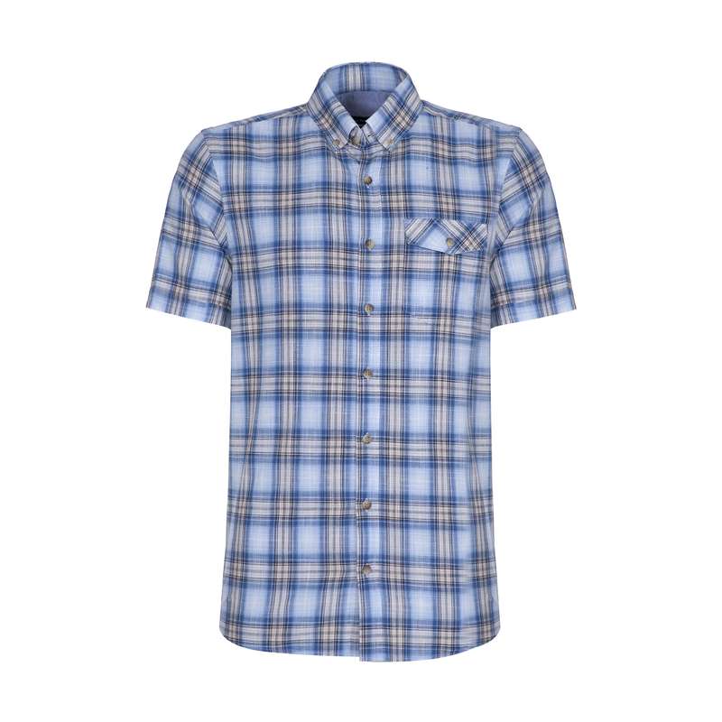 پیراهن مردانه ال سی وایکیکی مدل 0SQ216Z8-LLC-BLUECHECKED