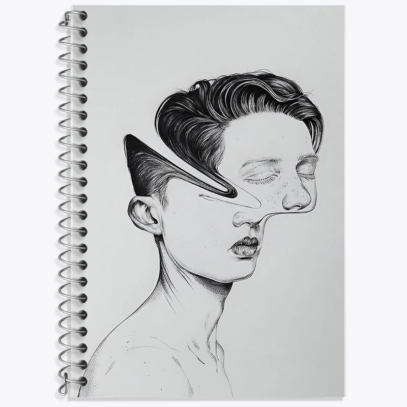 دفتر لغت 50 برگ خندالو طرح غرق در افکار کد F7632